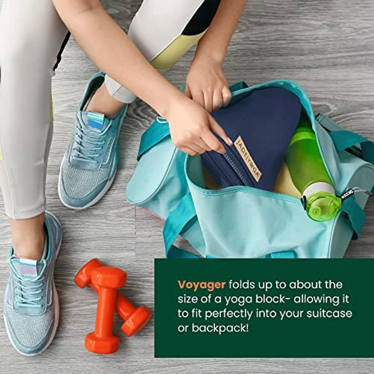 JadeYoga Voyager rutschfeste Naturkautschuk Yogamatte, 1.6mm dick, 173cm lang, latexfrei, geeignet für Anusara und Hatha Yoga – Bild 5