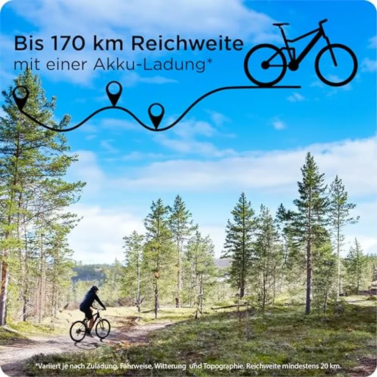 Zündapp E-Bike MTB X1000, 29 Zoll Fully mit 10-Gang Schaltung, 733 Wh Akku, schwarz – Bild 5