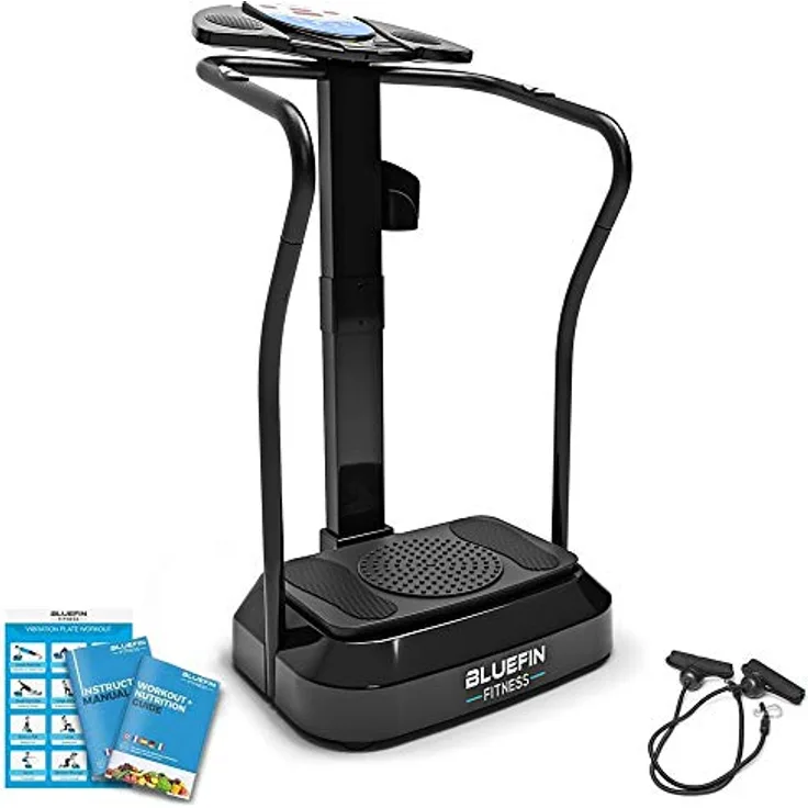 Bluefin Fitness Vibrationsplatte Pro Modell | Verbessertes Design mit Leisen Motoren und Eingebauten Lautsprechern