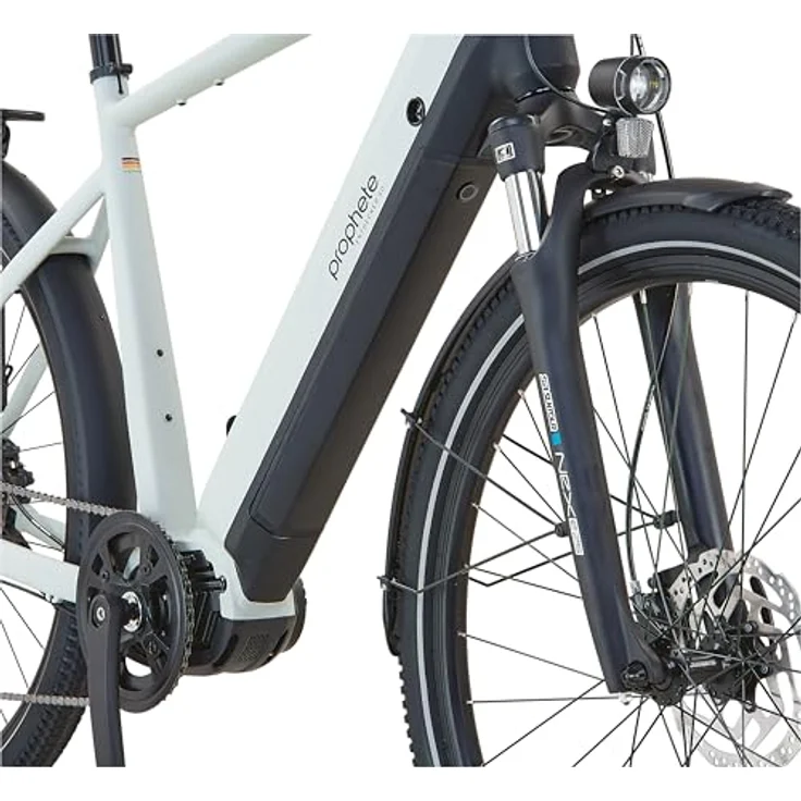Prophete ENTDECKER 5.0 Herren Trekking E-Bike 28" – AEG 250W Mittelmotor, 220 km Reichweite, Deore 10-Gang, Hydraulische Scheibenbremsen, Grau/Schwarz – Bild 5
