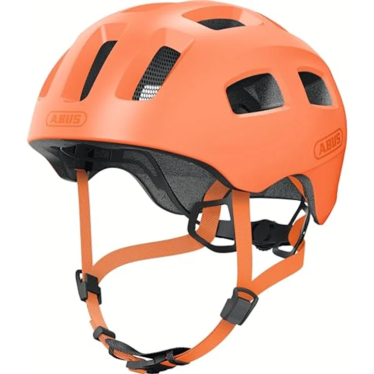 ABUS Youn-I 2.0, Fahrradhelm mit Licht für Kinder und Jugendliche, mono orange, Größe S – Bild 4
