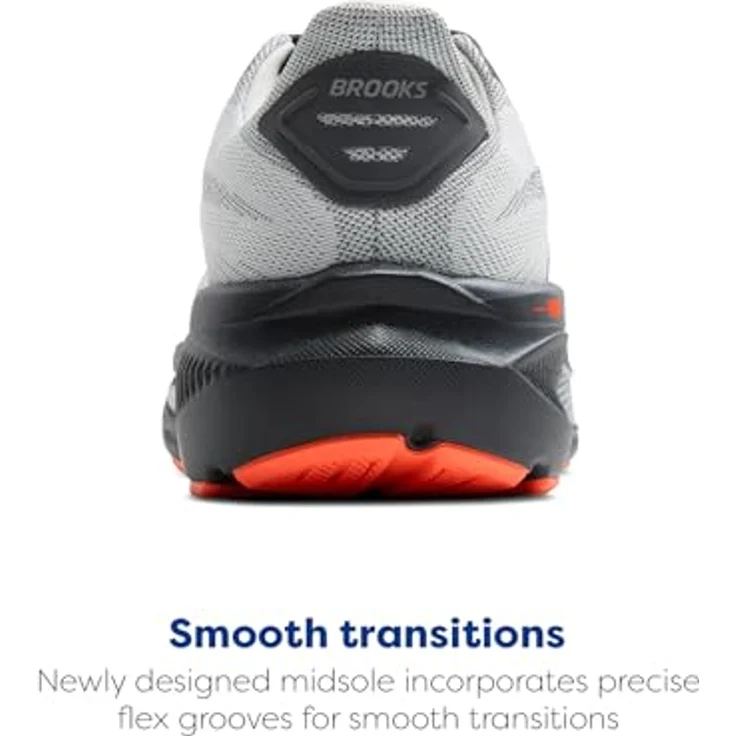 Brooks Ghost 17, Neutrale Laufschuhe mit optimaler Dämpfung, Weiß/Pink Clay/Gecko, Größe 42.5 – Bild 3