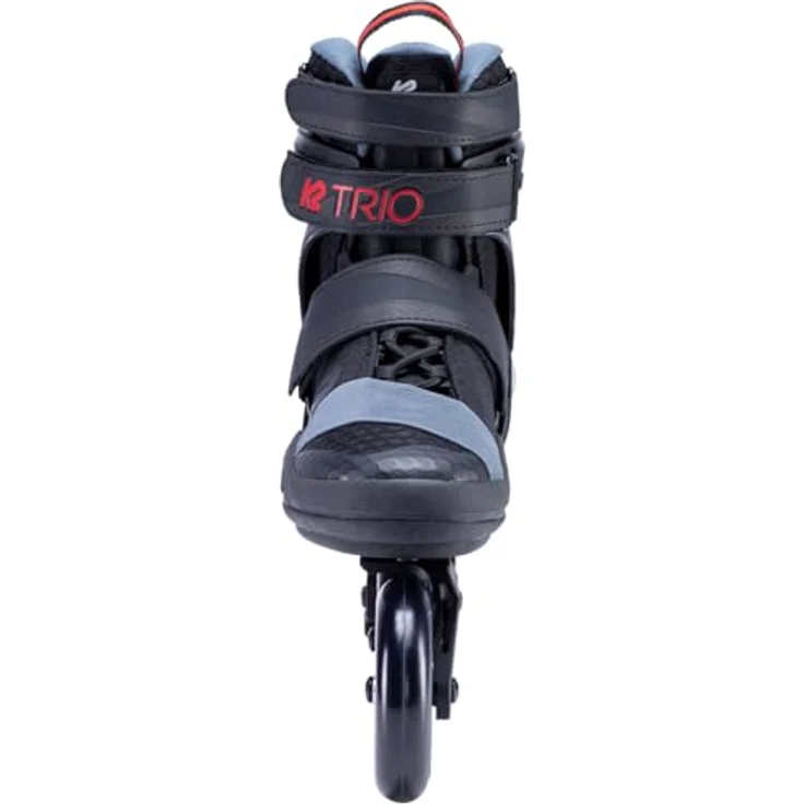 K2 TRIO S 100, Herren Rollschuhe, Größe 44,5, Schwarz/Rot, mit Stability Plus Cuff und 100 mm Rollen – Bild 2