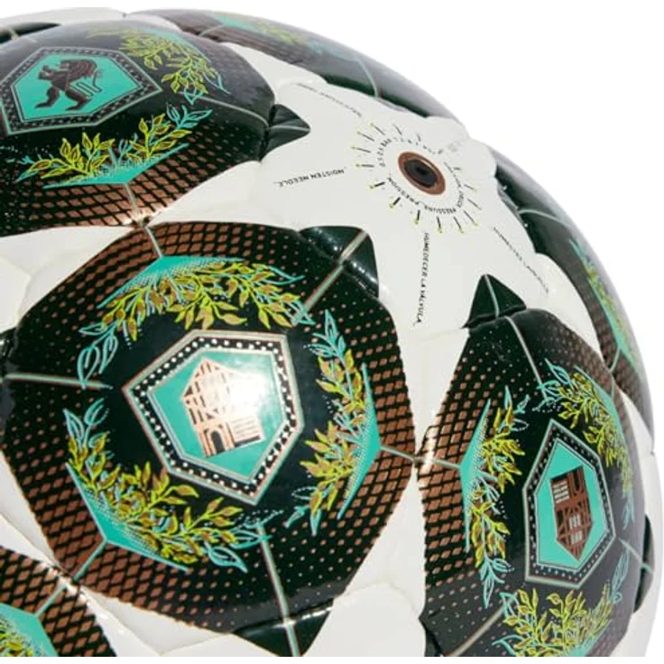 adidas Fussball, Größe 5, hochwertiges Trainings- und Spielgerät, schwarz/weiß – Bild 4