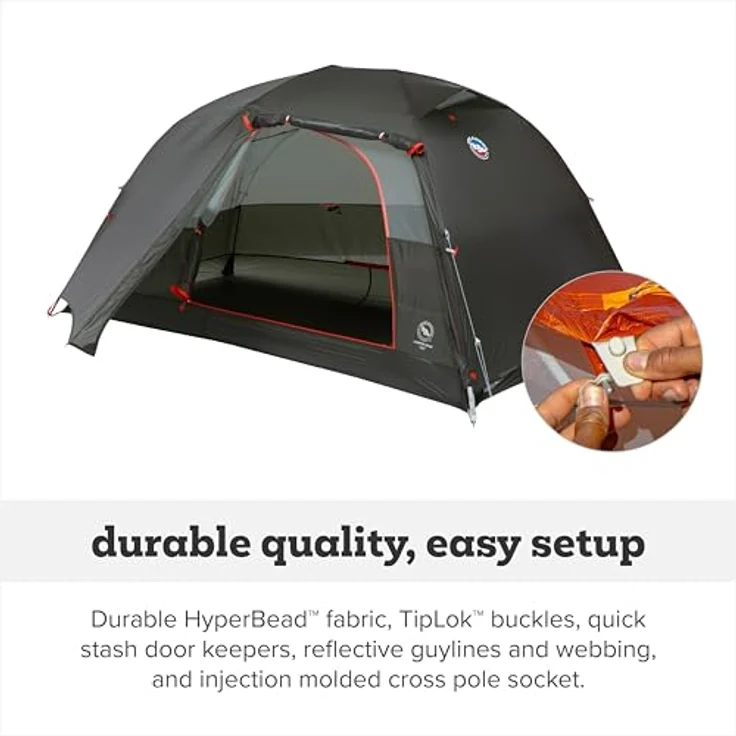 Big Agnes Copper Spur UL2, Tunnelzelt für 2 Personen, ultraleicht mit 1.42 kg, doppelt gewebtem Nylon-Ripstop und zwei Eingängen – Bild 5