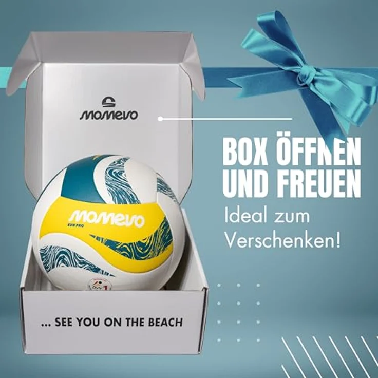MOMEVO Beachvolleyball SunPro, DVV1 zertifiziert in offizieller Größe und Gewicht, ideal für Training & Wettkampf – Bild 6
