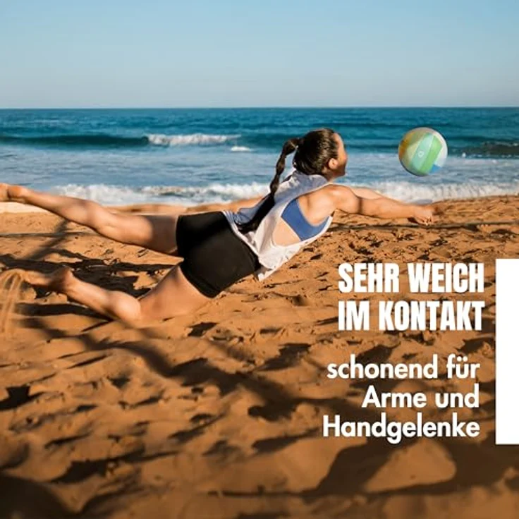 MOMEVO Beachvolleyball Sunsetter, DVV2-zertifiziert, offizielle Größe und Gewicht, ideal für Turnierspieler – Bild 4