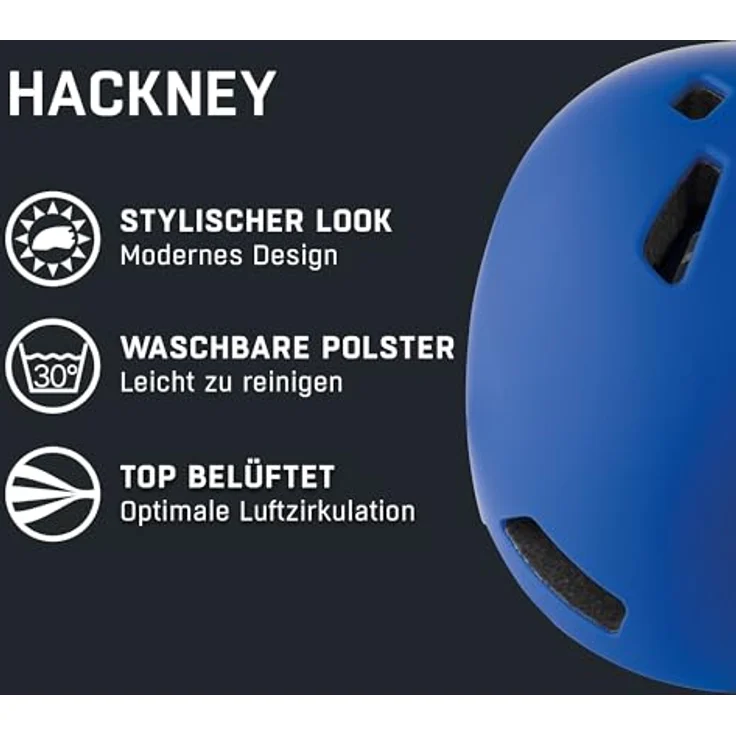 ALPINA SPORTS Hackney, Velohelm für Jugendliche, Inmold-Bauweise, Hi-EPS Polsterung, höhenverstellbares Run-System, neongelb "be visible", 51 - 56 cm – Bild 2