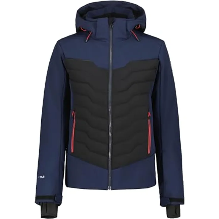 Icepeak Fremont Skijacke, Softshell in Dunkelblau, wasserabweisend und winddicht, Größe 54