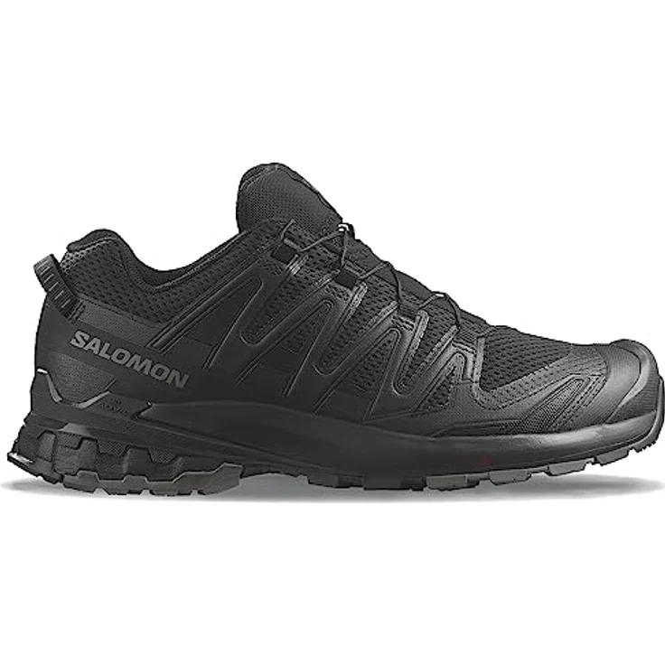 Salomon XA Pro 3D v9, Herren Laufschuhe mit Schnellschnürung, OrthoLite-Einlegesohle, Contagrip Außensohle, Schwarz (Größe 45 1/3) – Bild 3