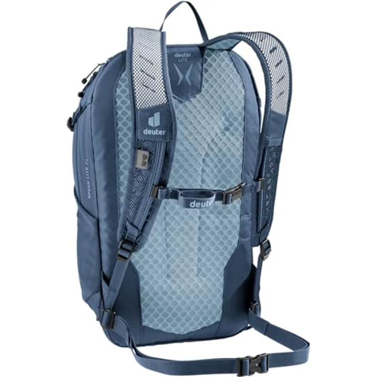 deuter Speed Lite 21 Leichter Wanderrucksack, Lite-Rückensystem, ergonomische Schulterträger, Signalpfeife, blau – Bild 4