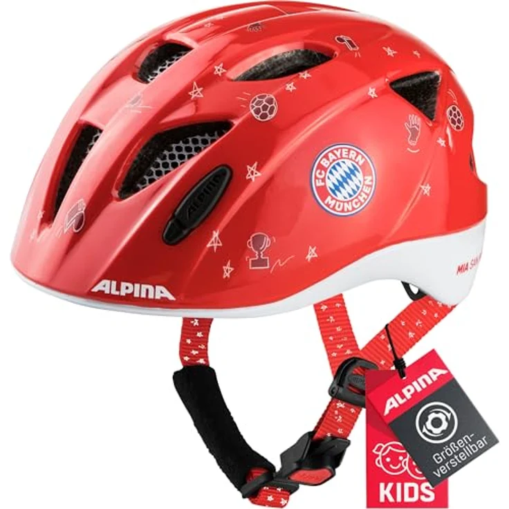 Alpina Kids Ximo Fcb FCB Gloss, Größe 49 - 54 cm - Fahrradhelm, Farbe Rot – Bild 2