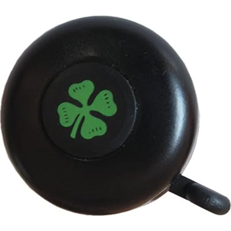 Reich Sicherheitsglocke Kleeblatt, Kinderfahrradklingel in schwarz, sicher und langlebig