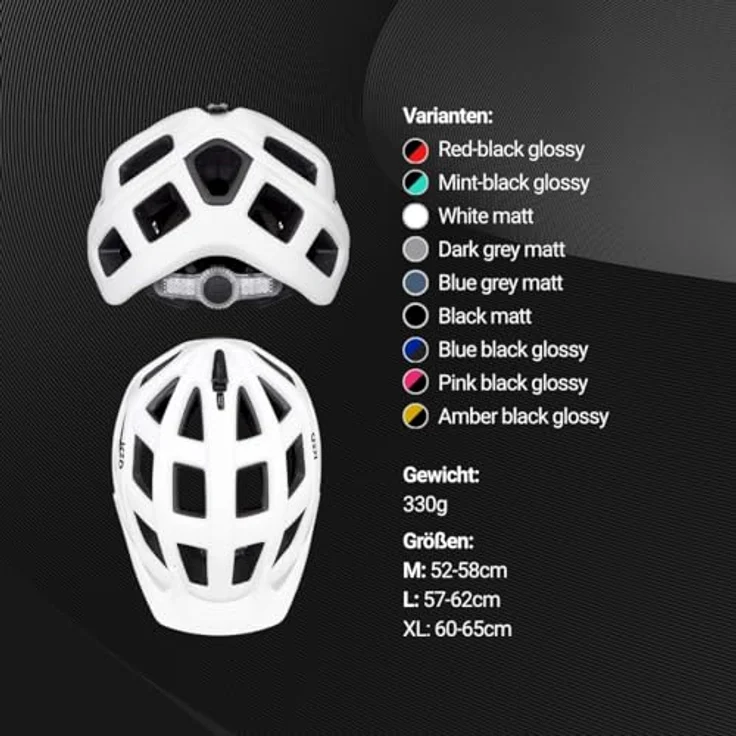 KED Crom Fahrradhelm, leicht mit LED Rücklicht, FIDLOCK, weiß matt, Größe 52-58 (M) – Bild 6