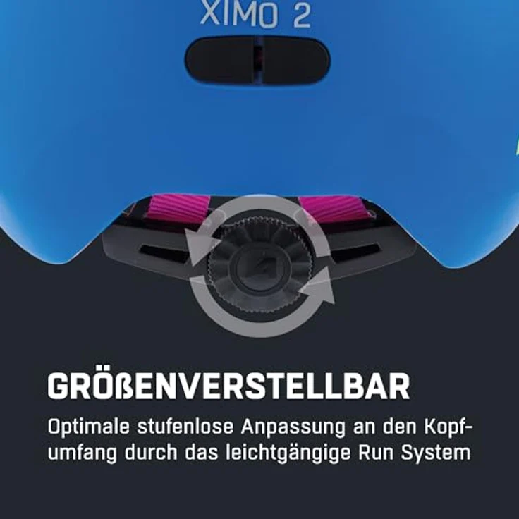 ALPINA Ximo 2 L.E. Kinderfahrradhelm, leichter und bruchfester Helm mit optionalem LED-Licht, Fading Purple matt, 47-51, 360°-Fitsystem, integriertes Fliegengitter, reflektierendes Ximo-Logo – Bild 5