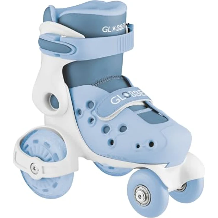 Globber Quad-Skates Jungen, Blau, verstellbar in den Größen 26-29, mit PU-Rollen und Klettverschluss – Bild 1
