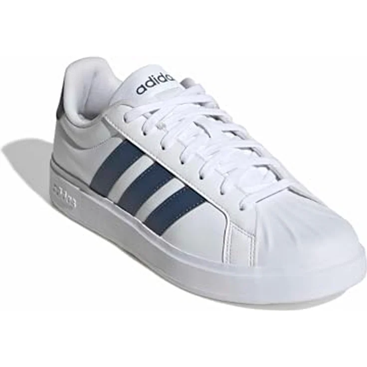 adidas Herren Streettalk Shoes, Synthetik-Obermaterial, Schnürverschluss, FTWR White/preloved Ink, 46 EU – Bild 3