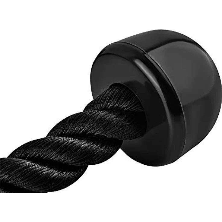 ISO TRADE Trizeps Seil Workout am Seilzug Kabelzug Kraftturm rutschfeste Griffe Fitnessstudio Zuhause 7954, Nylon Schwarz 200kg Belastung – Bild 4