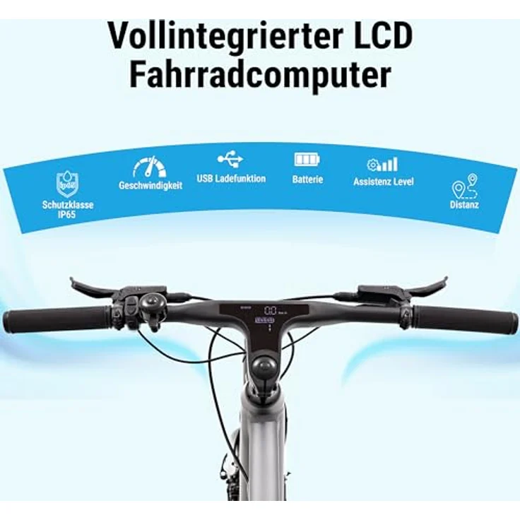 AsVIVA E-Bike BC1-C, 28 Zoll Pedelec mit 250W Bafang Heckmotor, 10,5Ah Akku, 7-Gang Kettenschaltung, hydraulischen Scheibenbremsen und USB-Ladefunktion – Bild 5