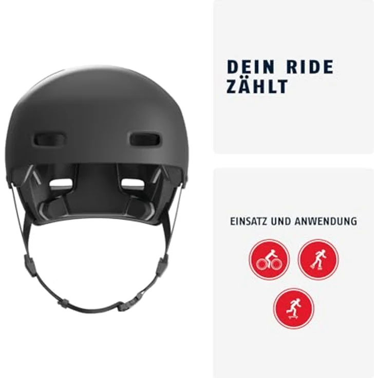 ABUS Fahrradhelm INDY - Dirt-Helm für Dirt, Skate, Slope und MTB - optimierte Stoßdämpfung - für Jugendliche und Erwachsene - Größe L, Schwarz – Bild 3