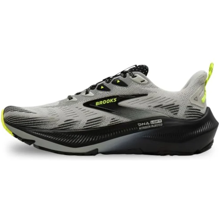 Brooks Ghost Trail Herren Trailrunningschuh, Größe 40.5, Grey/Black/Nightlife, Textil-Obermaterial – Bild 2