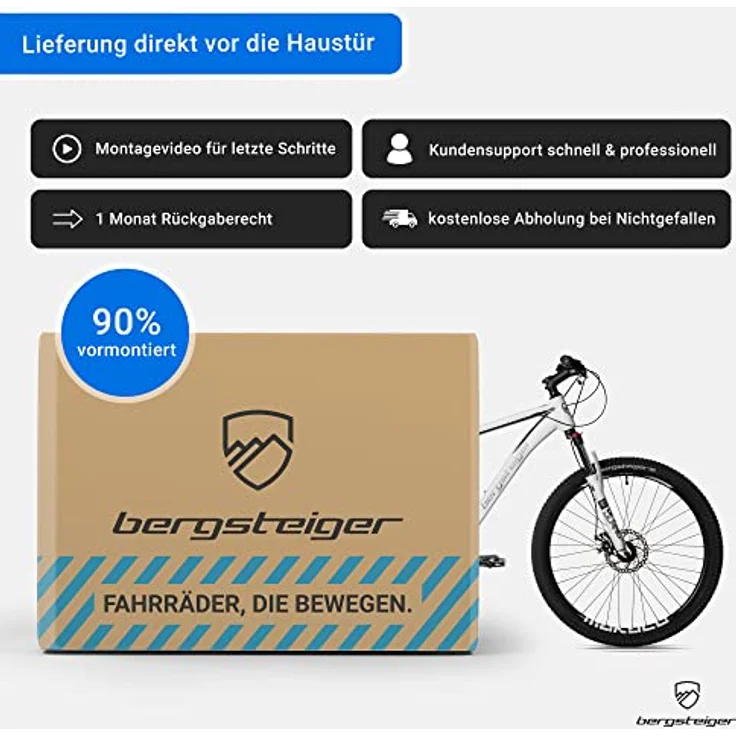 Bergsteiger Makalu 26 Zoll Mountainbike, Aluminium, geeignet ab 150 cm, Scheibenbremsen, Shimano 21 Gang-Schaltung, Hardtail, für Jungen und Herren – Bild 7