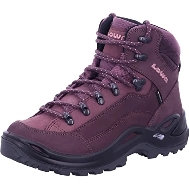LOWA Damen Wanderschuhe Renegade GTX Mid, wasserdicht und atmungsaktiv, Prune/Mauve, Größe 41 – Bild 1