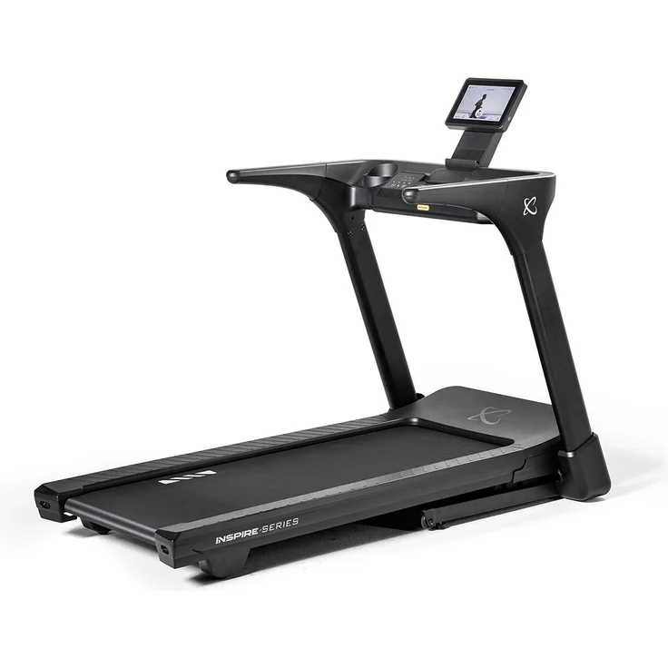 Inspire Fitness Inspire Series T4S Laufband - Klappbar - mit 10" touchscreen, Natural Stride Technology, Cloud Cushion Technology, 25 Programme, Bluetooth-Konnektivität - Schwarz