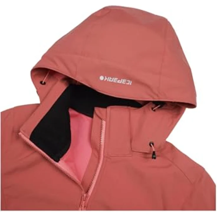 Icepeak ICEPEAK BATHGATE, Softshelljacke für Damen, rot, winddicht und schnelltrocknend mit elastischem Saum – Bild 2