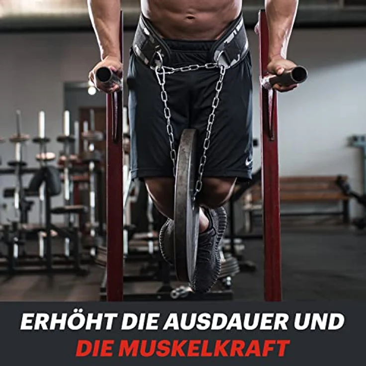 DMoose Dip Gürtel mit Kette 36" Heavy Duty Stahlkette, Comfort Fit gewichtsgürtel, Double Stitching - Maximieren Sie Ihre Gewichtheben & Bodybuilding Workouts – Bild 3