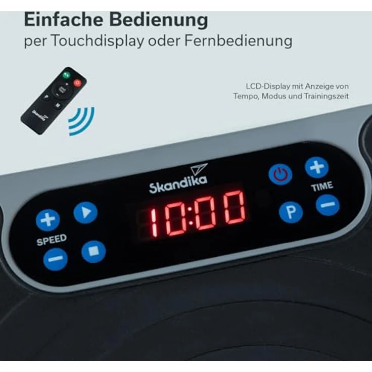 Skandika Vibrationsplatte V2 | Fitnessgerät für Muskelaufbau, Ganzkörper, Oszillation 6 – 13 Hz, bis 120 kg, Vibrationsbrett Fitness, Vibrationsplatten für Zuhause, Sportgerät Heimtraining, mit Griff – Bild 5