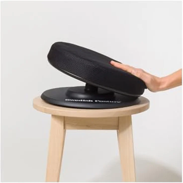 Swedish Posture Balancetrainer Swedish Posture Balance Core Trainingssitz für Rumpfmuskulatur, Beckenmuskulatur, bewegliche Oberfläche, Grau – Bild 2