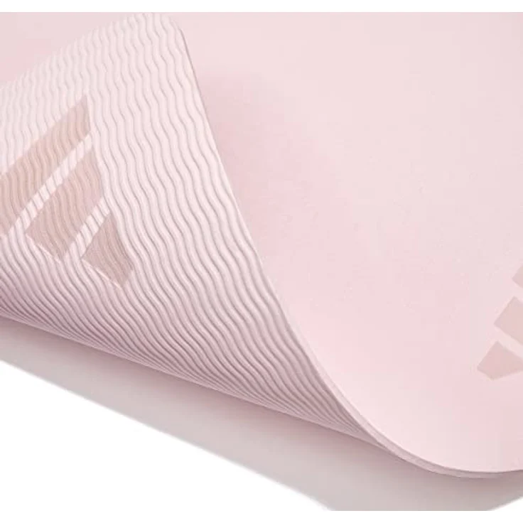 adidas Premium Yogamatte 5 mm, TPE/EVA, klar rosa, rutschfest und stabil – Bild 4