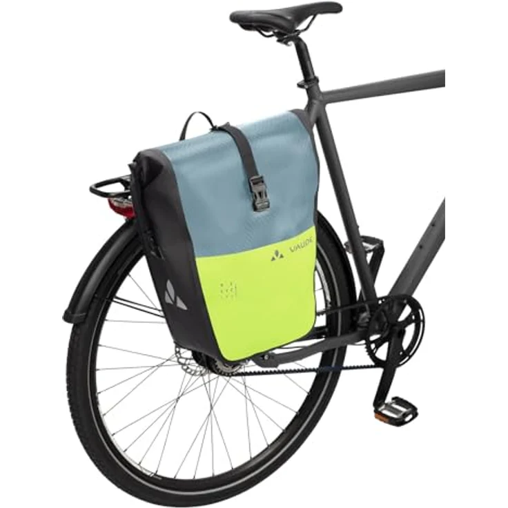 VAUDE Fahrradtasche Aqua Back Color Single (Rec), 24 L, wasserdicht, Grün/Blau, einfache Befestigung – Made in Germany – Bild 5