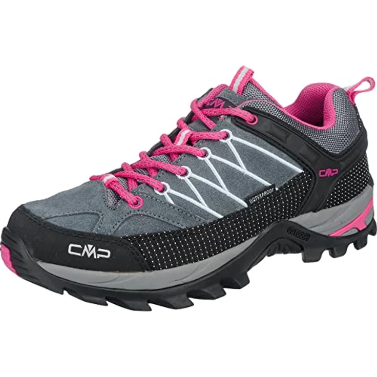 CMP Campagnolo Rigel Low Trekking WP Schuhe, Damen, wasserdicht mit Clima Protect® Membran, Ortholite® Einlegesohle, EVA Dämpfung, Grau, Größe 39 – Bild 1
