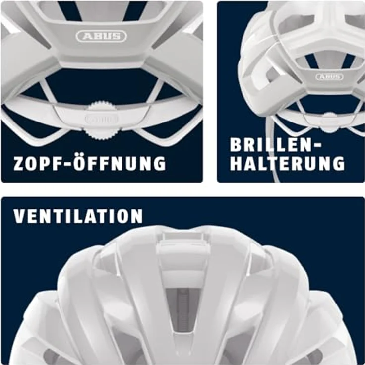 ABUS StormChaser ACE Rennradhelm, leichter Fahrradhelm für Radrennen, Gravelbike und Cyclocross, Größe M, Pure Grey – Bild 5