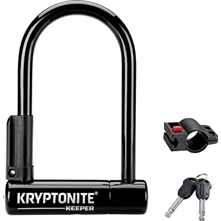 Kryptonite Veloschloss, 15 cm mit 12 mm gehärtetem Stahl, doppelt gesichert und wetterfest
