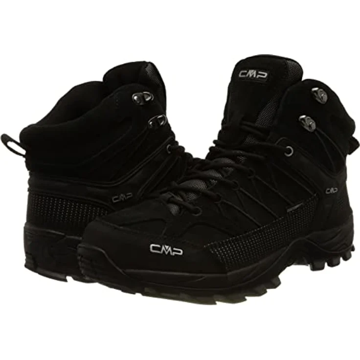 CMP RIGEL MID TREKKING SHOES WP, wasserdichte Wanderschuhe mit FullOn GRIP-Sohle und OrthoLite®-Dämpfung, schwarz – Bild 7