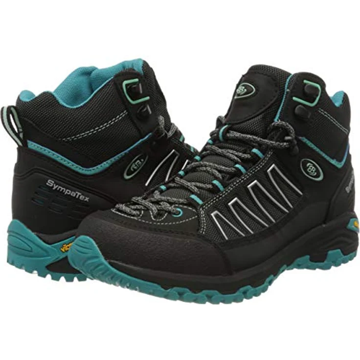 Brütting Mount Meloni, Damen Wanderschuhe, wasserdicht mit Sympatex-Membran und rutschfester Vibram-Sohle, Schwarz, Größe 38 – Bild 7