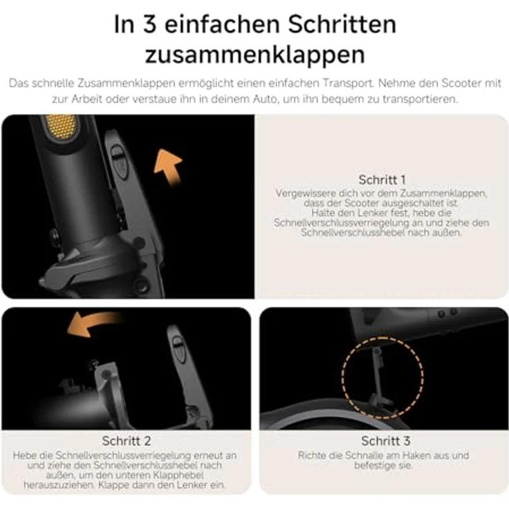 XIAOMI Electric Scooter 6 Lite E-Scooter, 10 Zoll Luftreifen, 25 km Reichweite, 500W Motor, IPX4, Schwarz – Bild 14