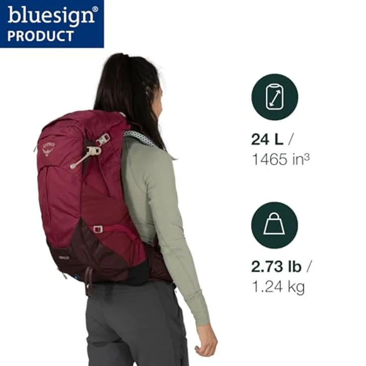 Osprey Sirrus 24, Wanderrucksack mit 24 Liter Volumen, 49 cm, blau – Bild 2