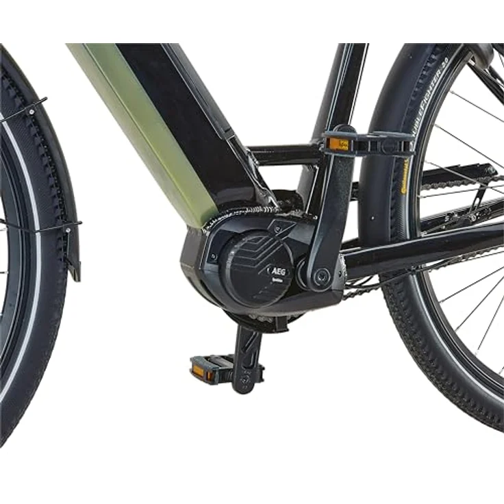 Prophete GENIESSER 5.0 Damen City E-Bike 28", AEG Mittelmotor 250W, 220 km Reichweite, 7-Gang Nabenschaltung, hydraulische Scheibenbremsen, TFT Display, integrierter Li-Ion Akku, Schwarz/Silbergrün – Bild 2