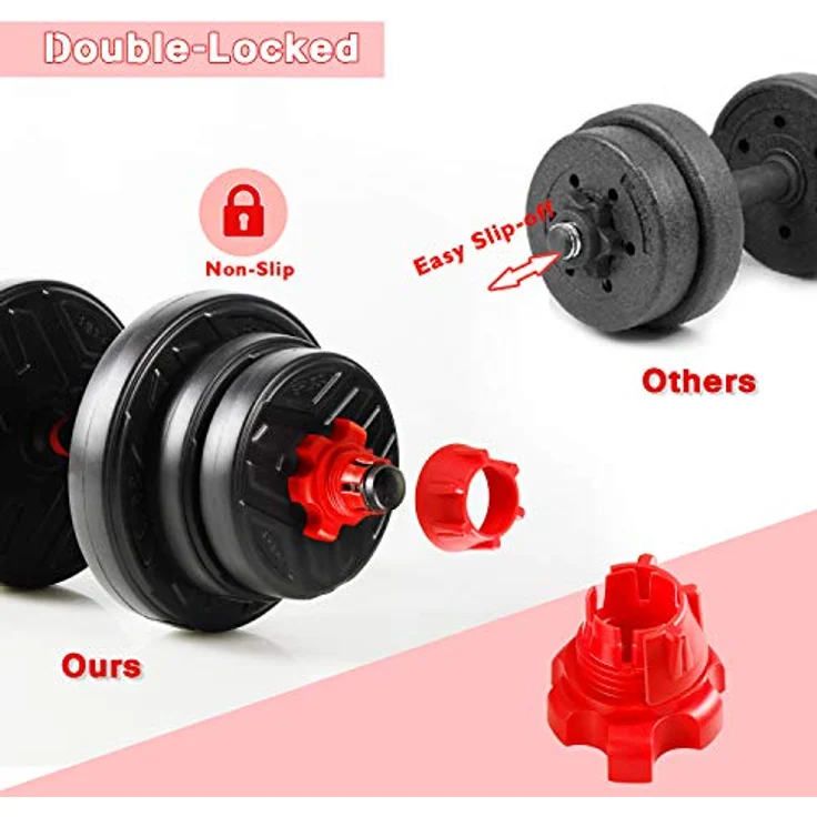 CCLIFE Hanteln Set 2er Kurzhanteln 20 30 40kg Hantelset professionell Dumbbell ohne Verbindungsstahlrohr Gewichten-ZERRO – Bild 3