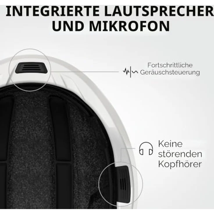 Sena S1 Matte White M Smart Helm, mit Mesh Intercom und LED-Rücklicht – Bild 2