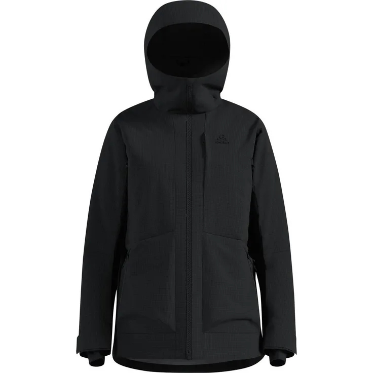 Odlo Isolierte Descent Skijacke Damen, wasserdicht und atmungsaktiv, schwarz, Größe XS