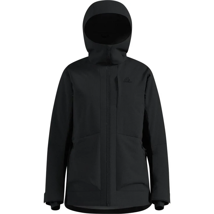 Odlo Isolierte Descent Skijacke Damen, wasserdicht und atmungsaktiv, schwarz, Größe XS