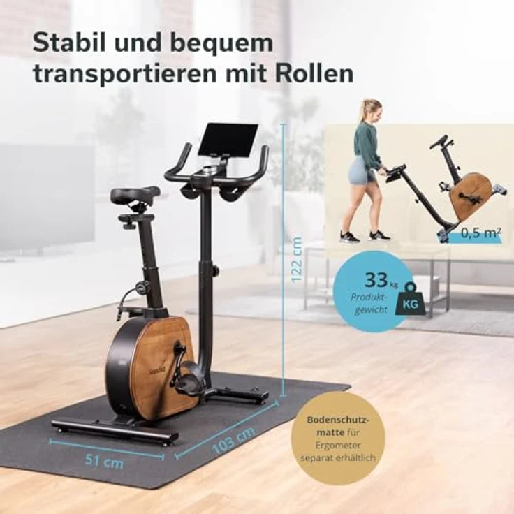 Skandika Trevek P12-G, Ergometer mit Eigenantrieb, 12 kg Schwungmasse, Bluetooth & App-kompatibel, höhenverstellbarem Lenker und Sattel – Bild 7