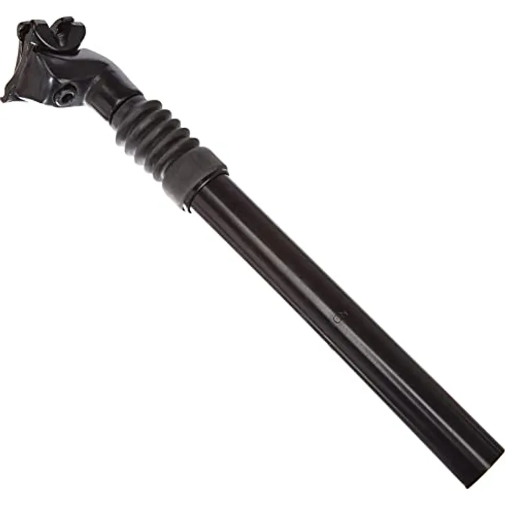 Fischer Sattelstütze 27,2 mm Alu, schwarz, mit einstellbarer Federhärte und 35 mm Federweg, 350 mm lang