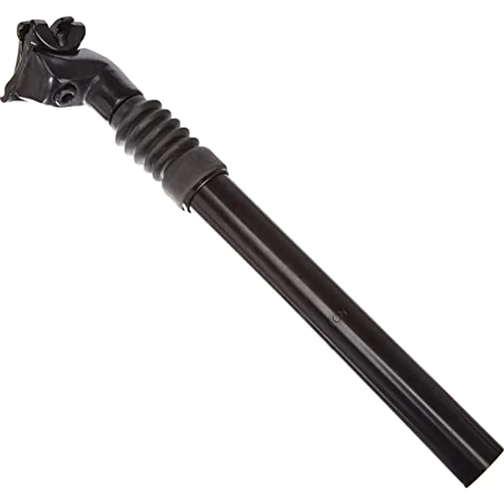 Fischer Sattelstütze 27,2 mm Alu, schwarz, mit einstellbarer Federhärte und 35 mm Federweg, 350 mm lang – Bild 1