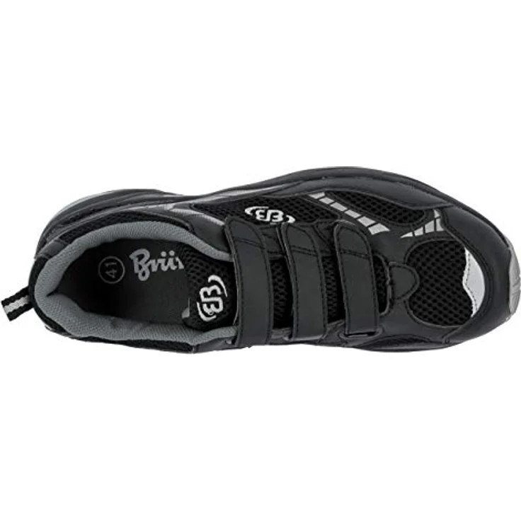 Brütting FORCE Unisex Sportschuhe, robuster Laufschuh aus Synthetik mit Klettverschluss, schwarz, Größe 46 – Bild 5
